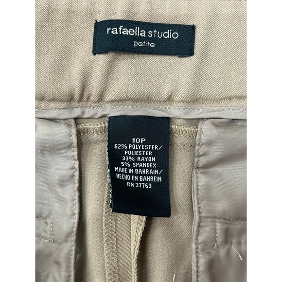 Rafaella Studio Petite Womens Tan Dress Pants Size 10P - Picture 6 of 10